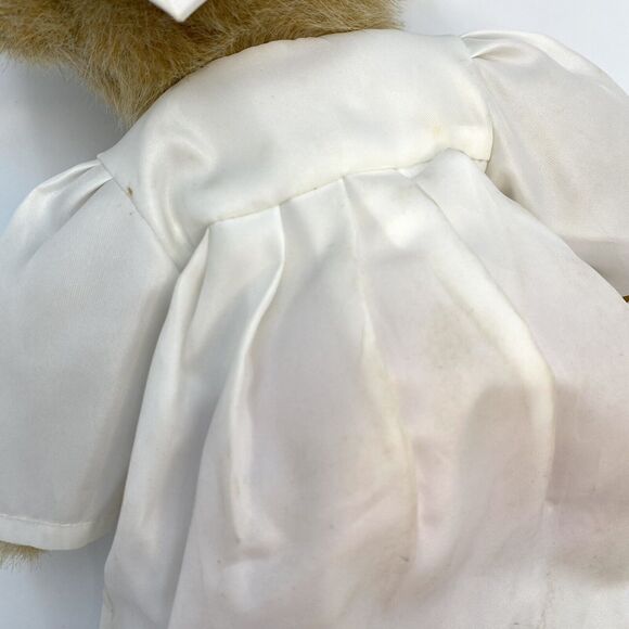 Boyds Bears Ima Scholar Graduation Bear Diploma White Gown Brown Teddy Plush 10" - Picture 8 of 9